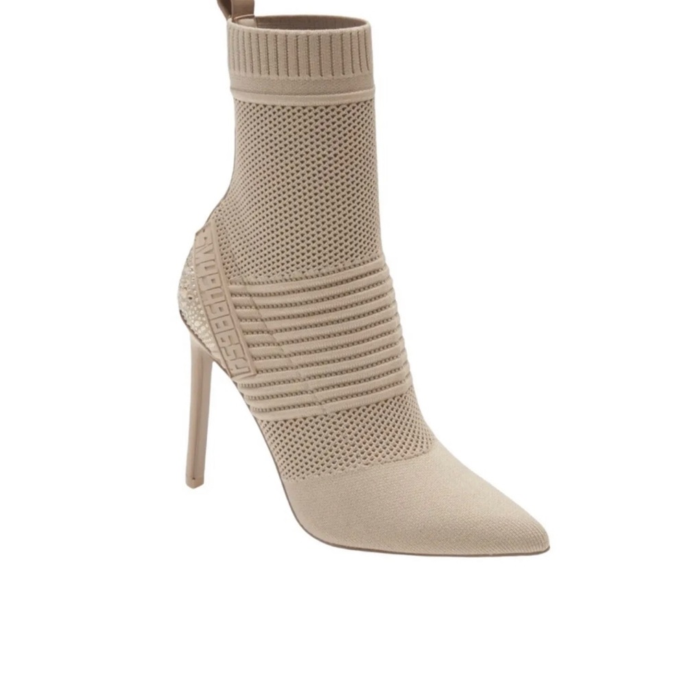 Steve Madden Maxwells Pointed Toe Knit Boot Beige… - image 5